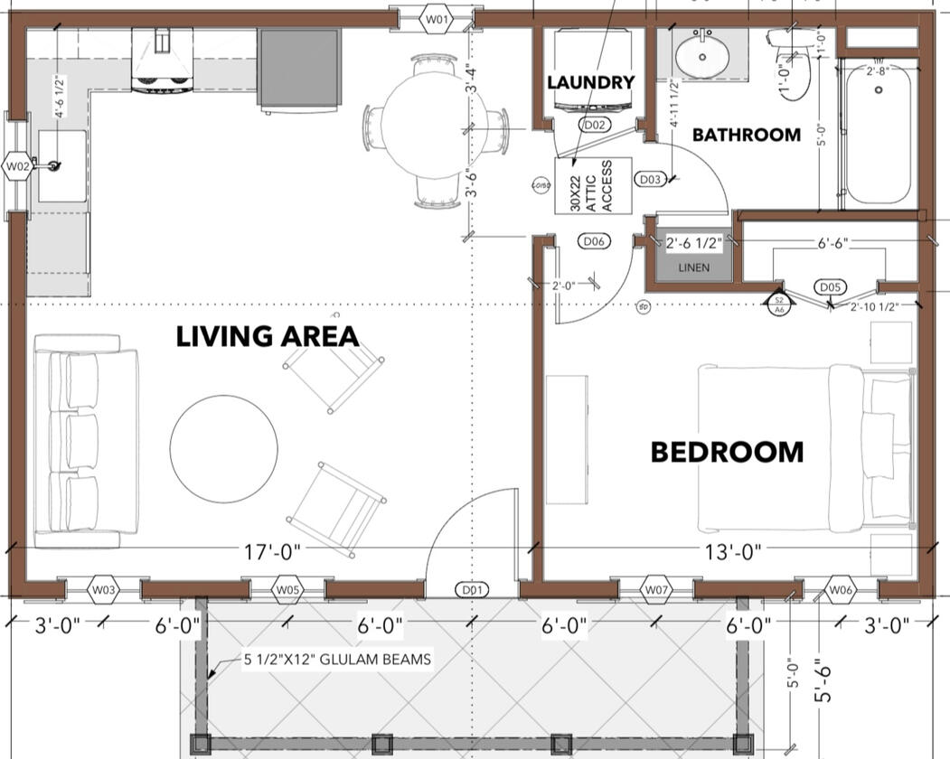 Cottage B &amp; G (1BD, 1BA)